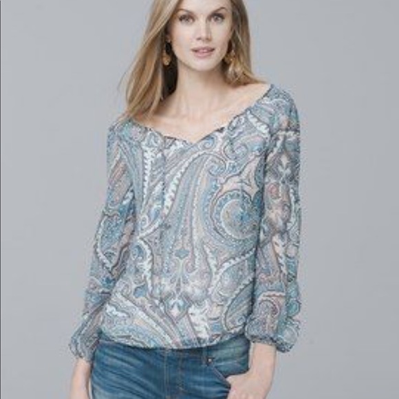 White House Black Market Tops - White House Black Market Peasant Blouse. Size S.